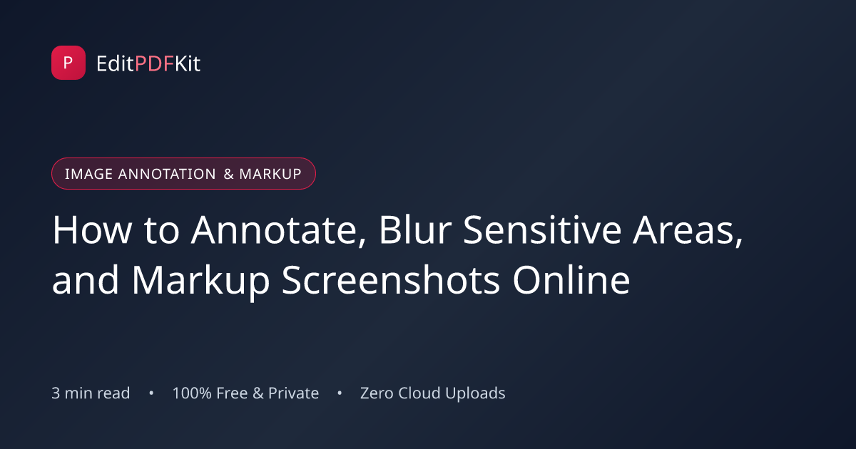 How to Annotate, Blur Sensitive Areas, and Markup Screenshots Online