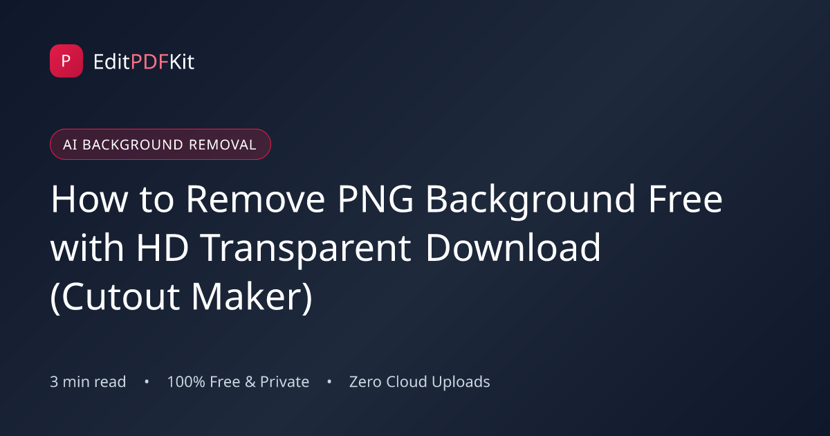 How to Remove PNG Background Free with HD Transparent Download (Cutout Maker)