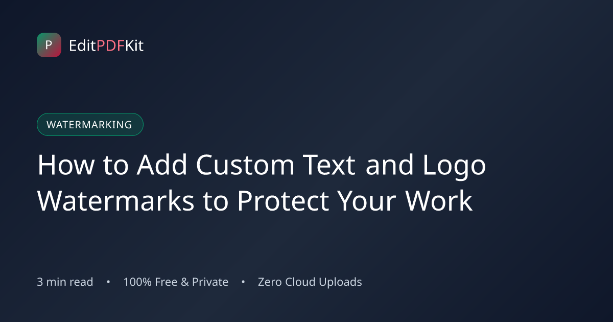 How to Add Custom Text and Logo Watermarks to Protect Your Work